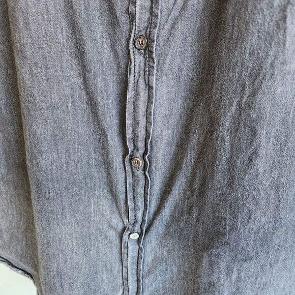 Buffalo David Bitton Short Sleeve Button Down Pocket Shirt Men's XL Gray 0879 - Picture 8 of 12